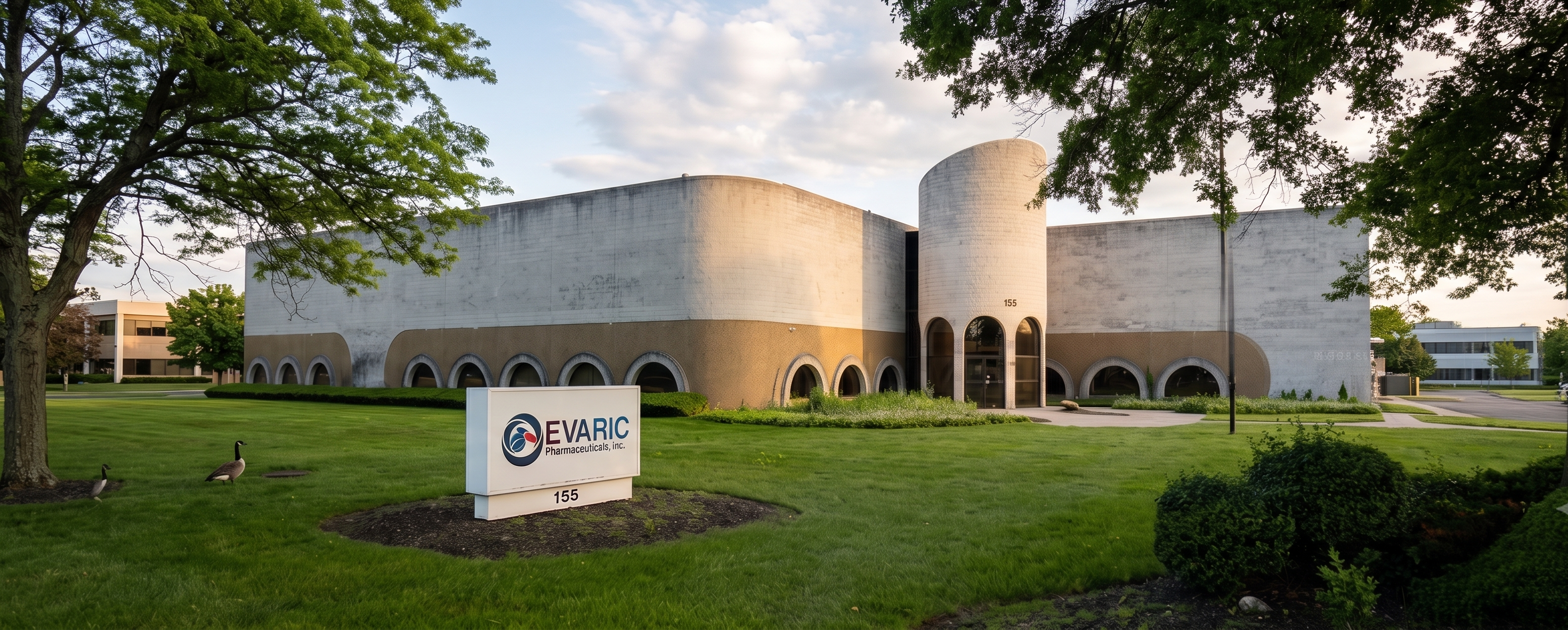 Exterior of Evaric Pharmaceuticals in Hauppauge, New York